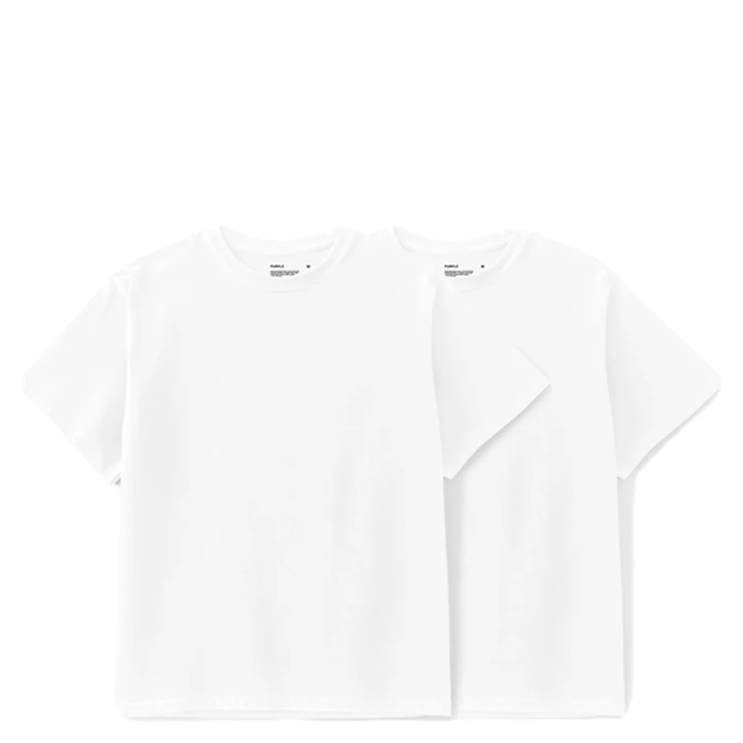2 PACK JERSEY SHORT SLEEVE TEE WHITE - Image 2
