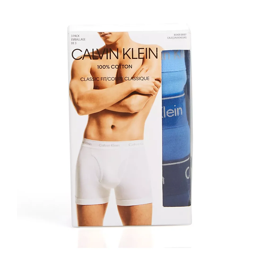 3-PACK CLASSIC FIT BOXER BRIEFS BLUE - Image 2