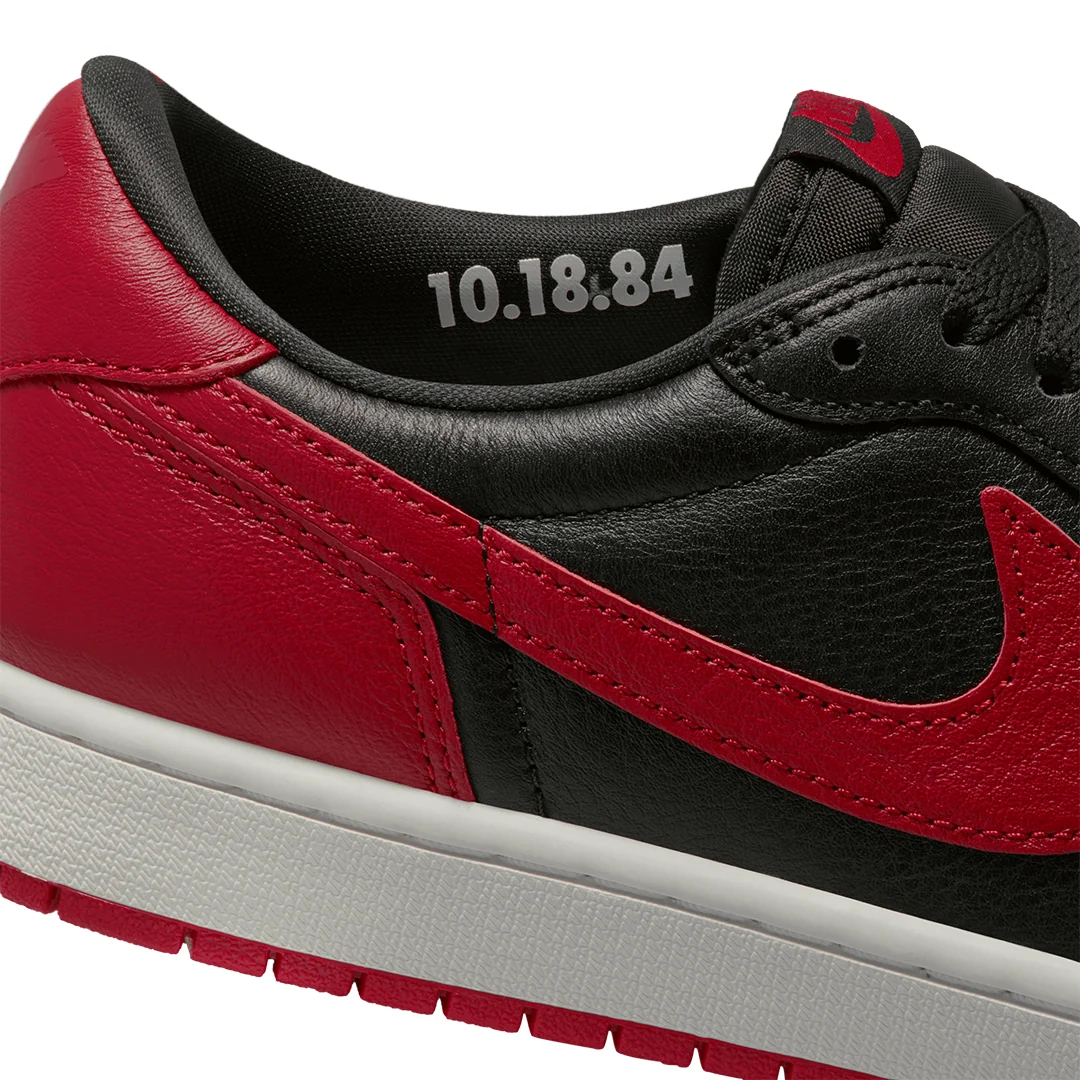 AIR JORDAN 1 RETRO LOW OG VARSITY RED/SUMMIT WHITE "BANNED" - Image 7