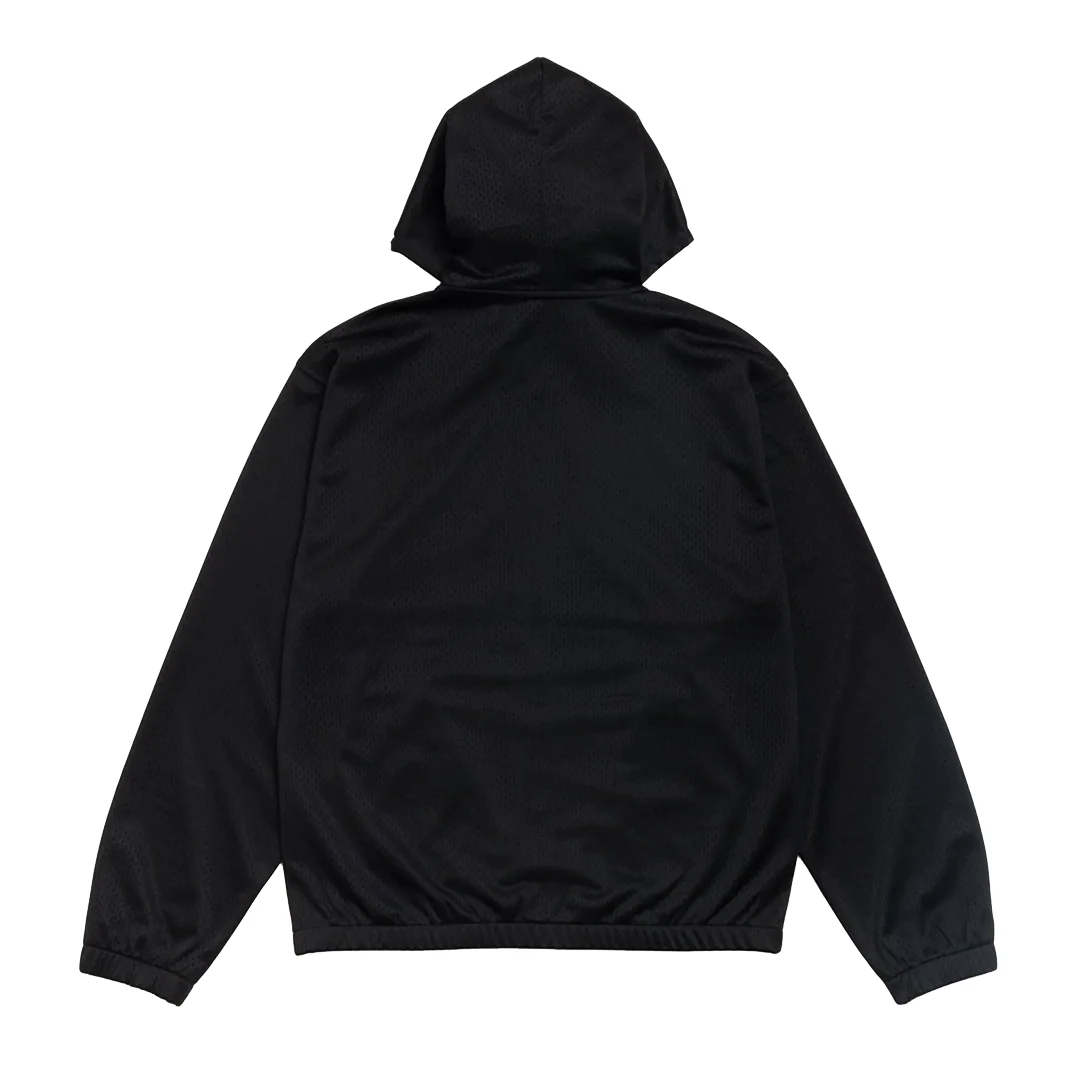 ATHLETIC MESH ZIP HOODIE BLACK - Image 2
