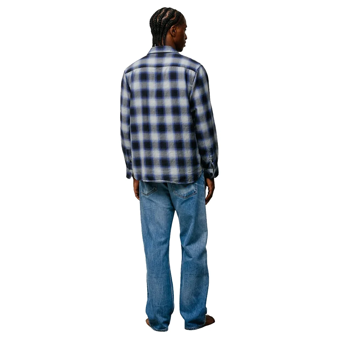 BEACH OMBRE PLAID SHIRT BLACK - Image 4