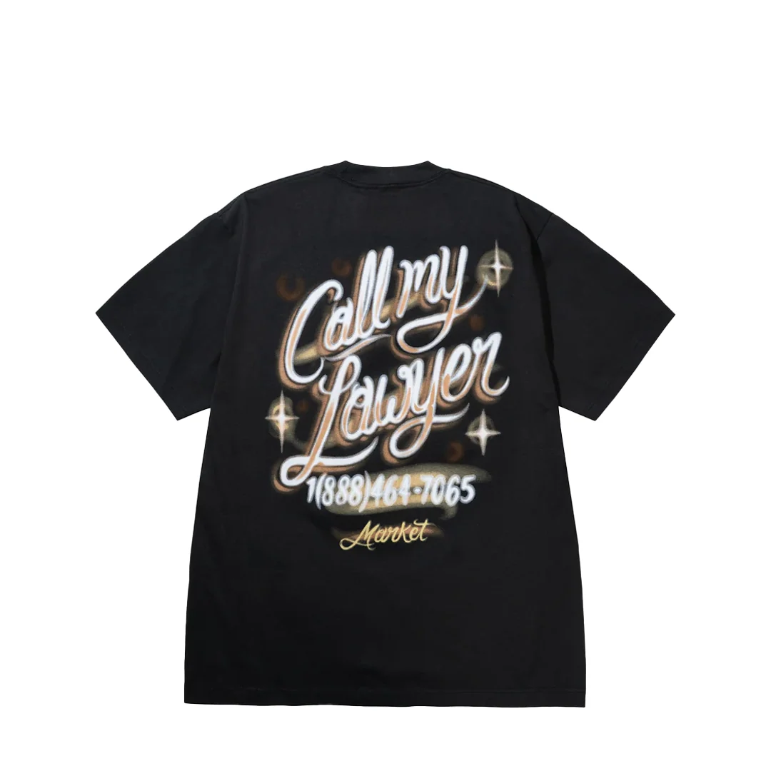 CALL MY LAWYER T-SHIRT WASHED BLACK - Image 2