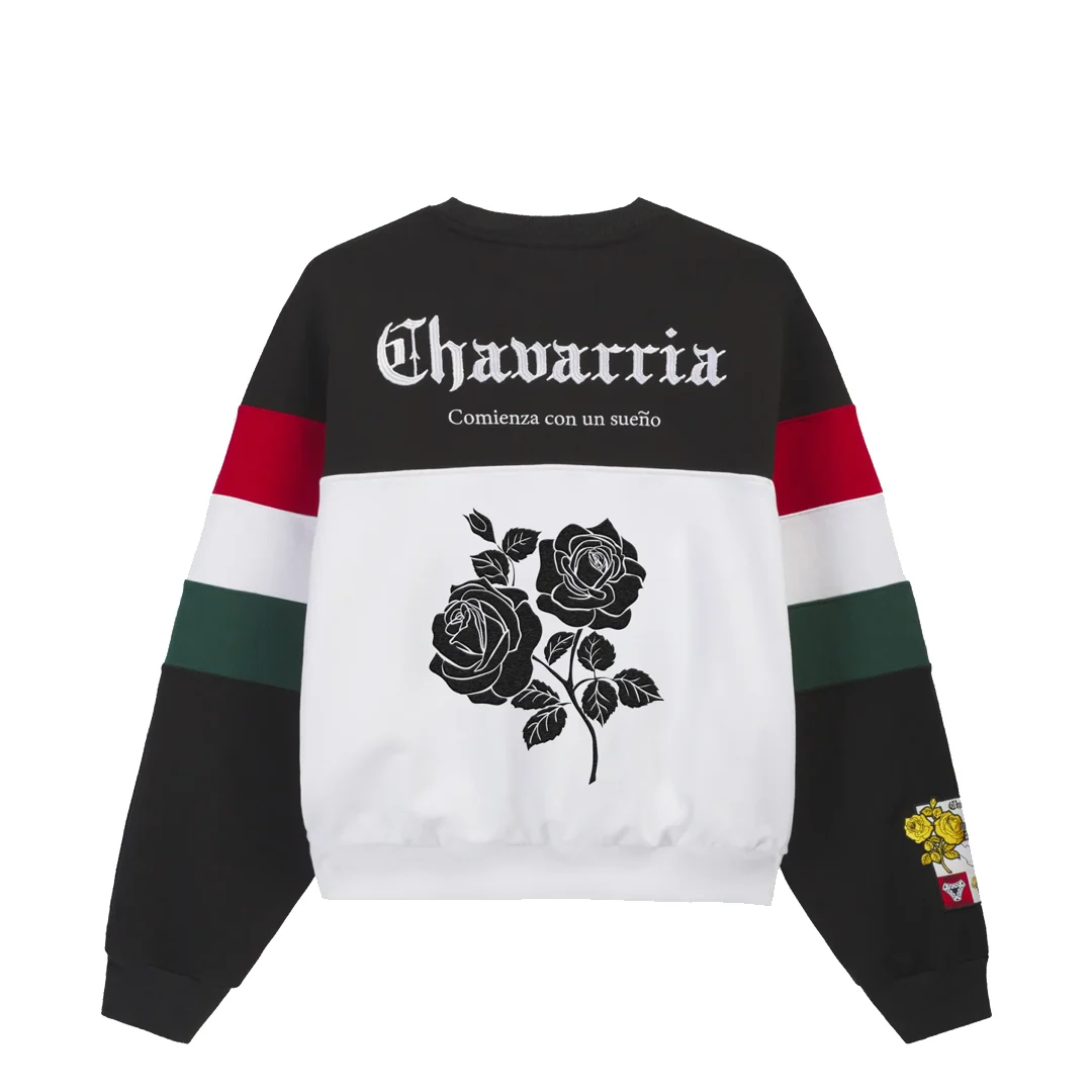 CHAVARRIA FLEECE CREWNECK SWEATSHIRT BLACK - Image 4