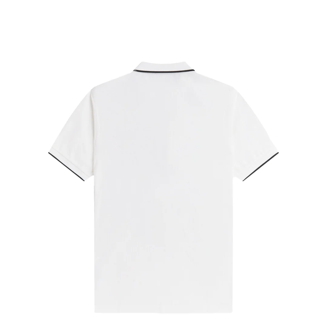 CREPE PIQUE POLO SHIRT SNOW WHITE - Image 3