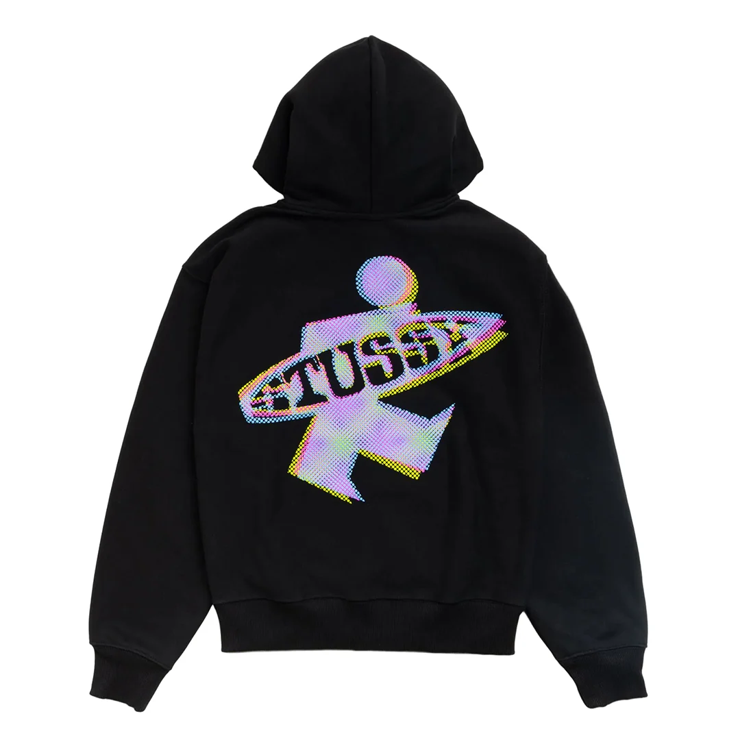 DOT SURF ZIP HOODIE BLACK