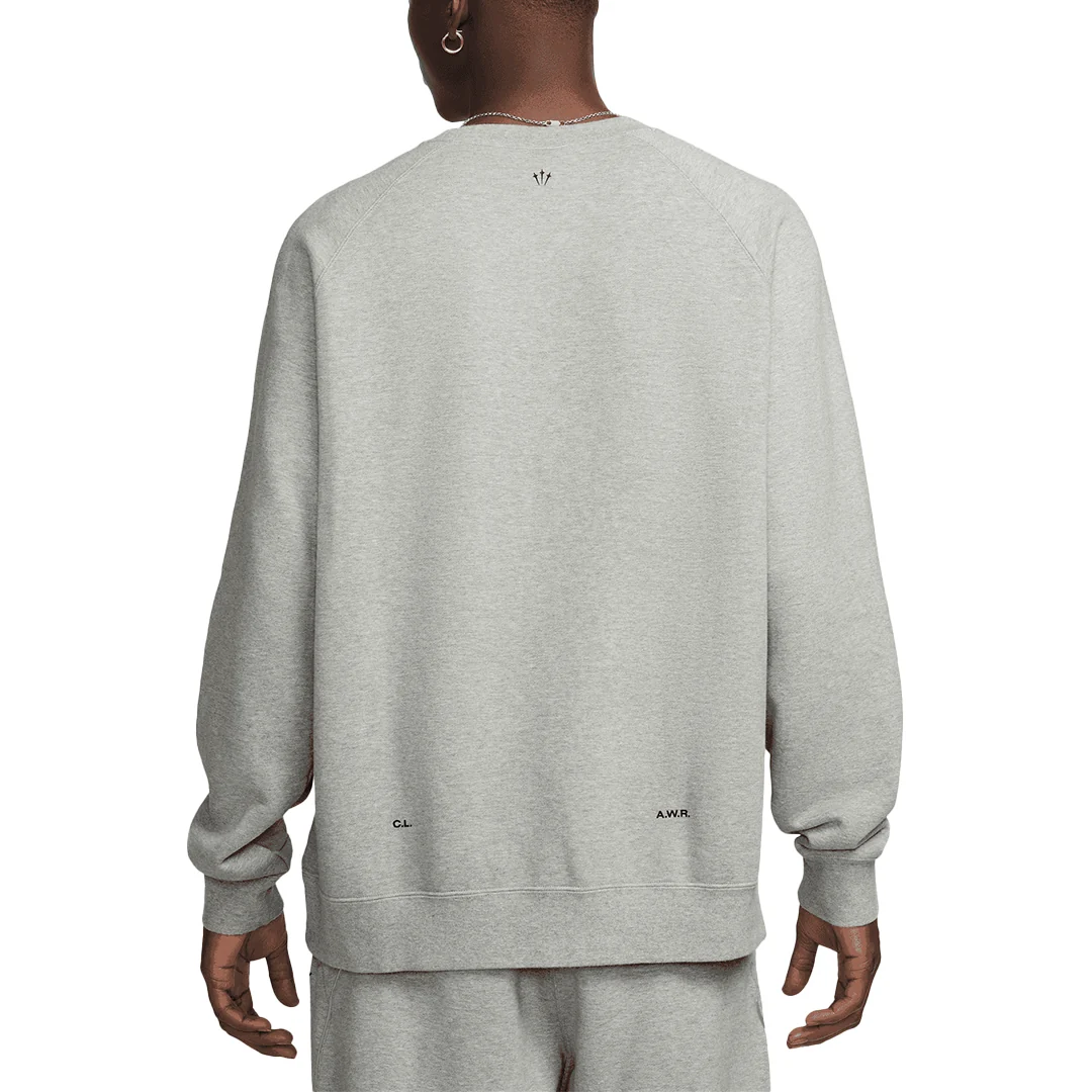 FLEECE CREWNECK DARK GREY HEATHER - Image 2