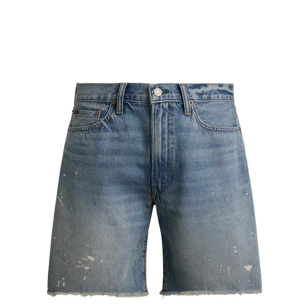 FRAYED DETAIL JEAN SHORTS