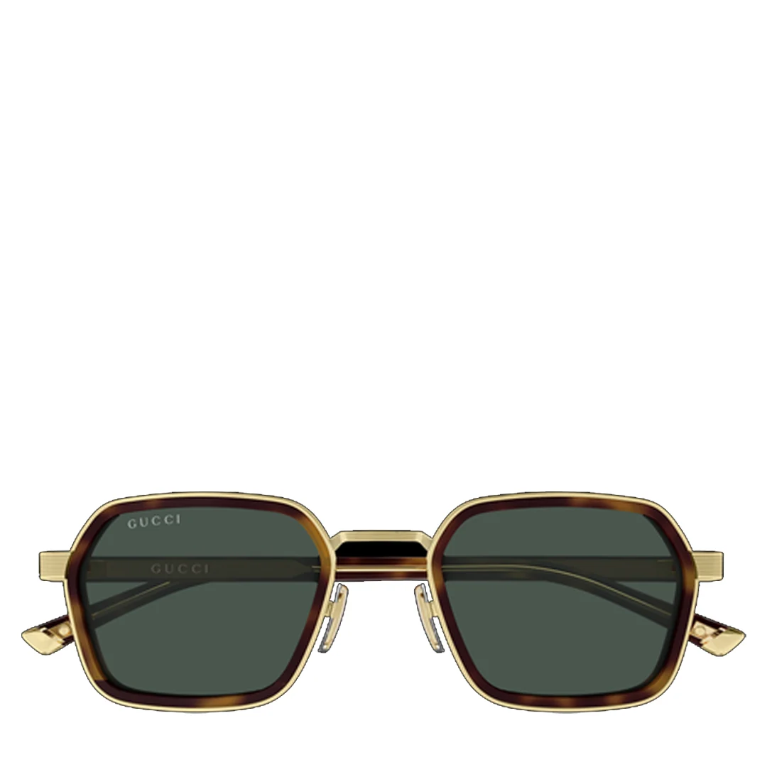 GEOMETRIC METAL SUNGLASSES HAVANA GREEN - Image 2