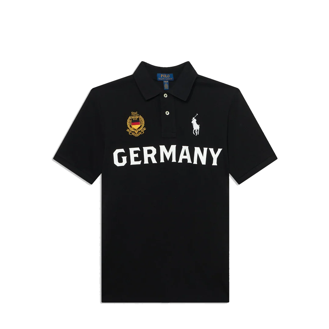 GERMANY MESH KNIT POLO BLACK