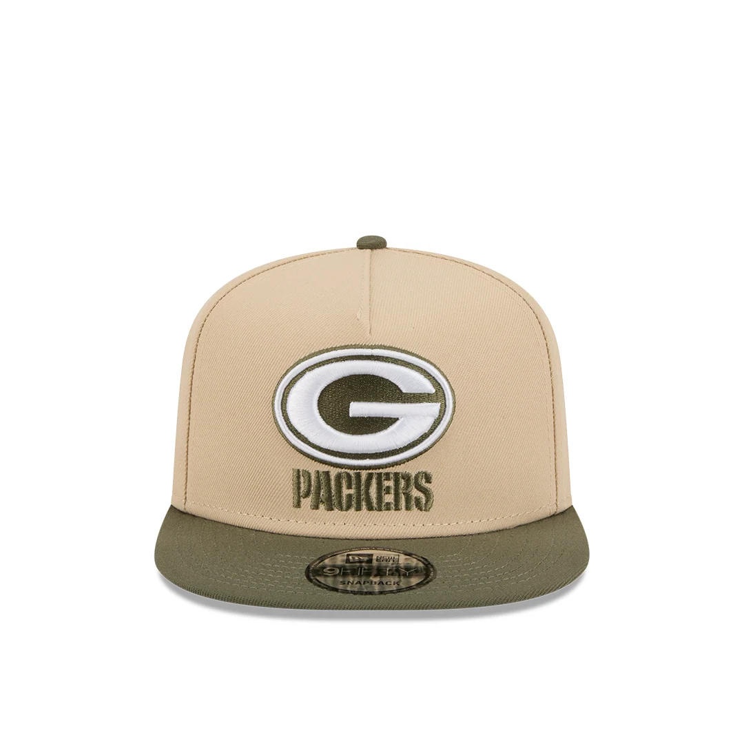 GREEN BAY PACKERS 9FIFTY SNAPBACK 2TONE BEIGE & GREEN