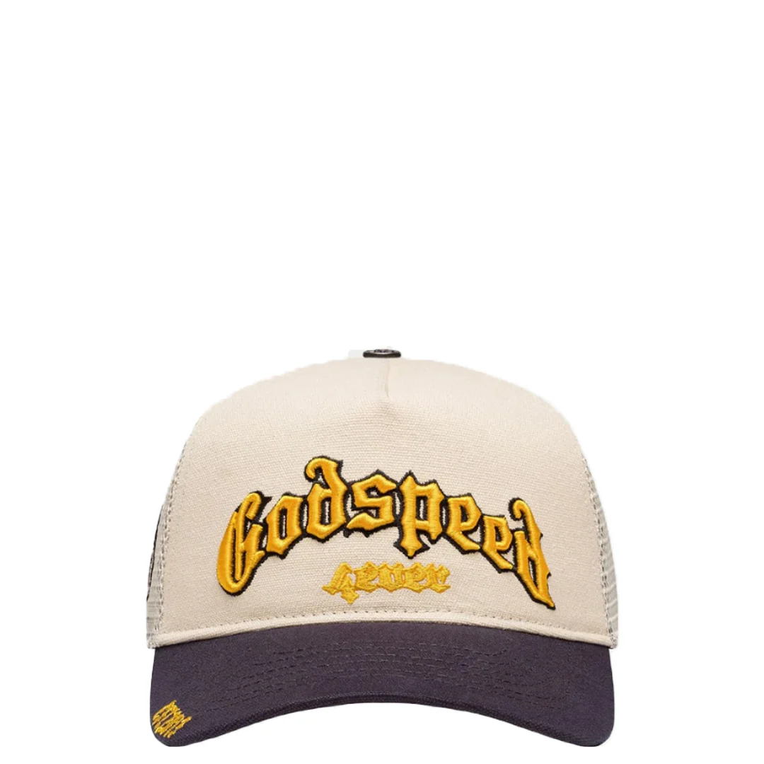 GS FOREVER TRUCKER HAT BONE/YELLOW/NAVY - Image 2