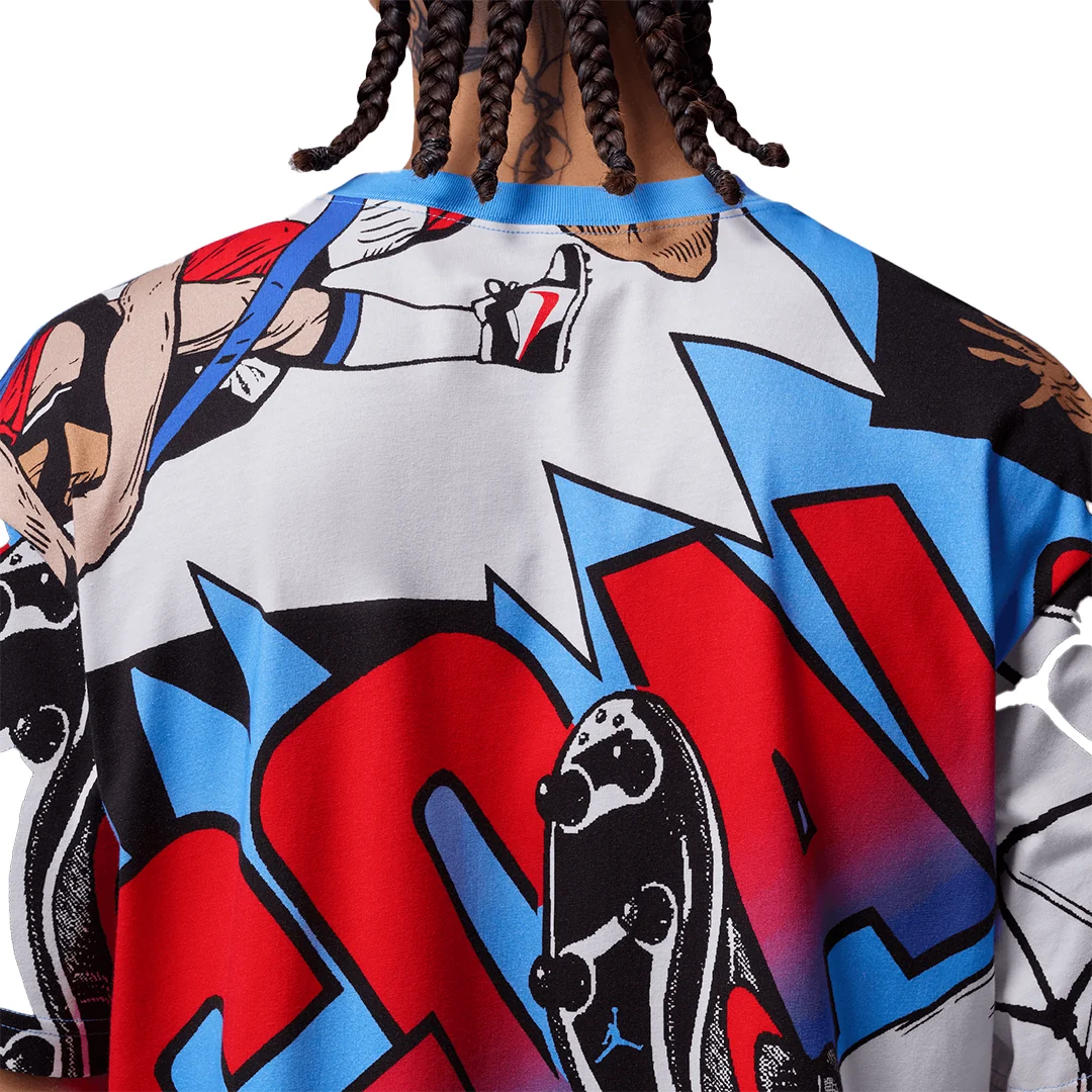 JORDAN BROOKLYN GRAPHIC T-SHIRT WHITE/MULTI - Image 4