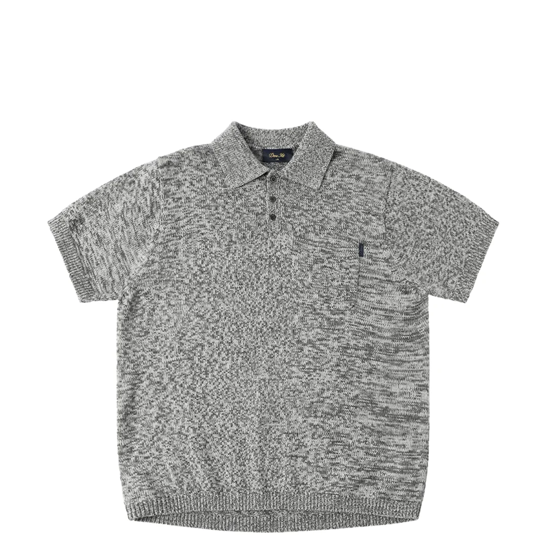 KNITTED POLO STATIC GREY