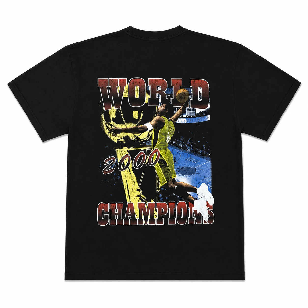 LA LAKERS 2000 WORLD CHAMPIONS GRAPHIC TEE BLACK - Image 2