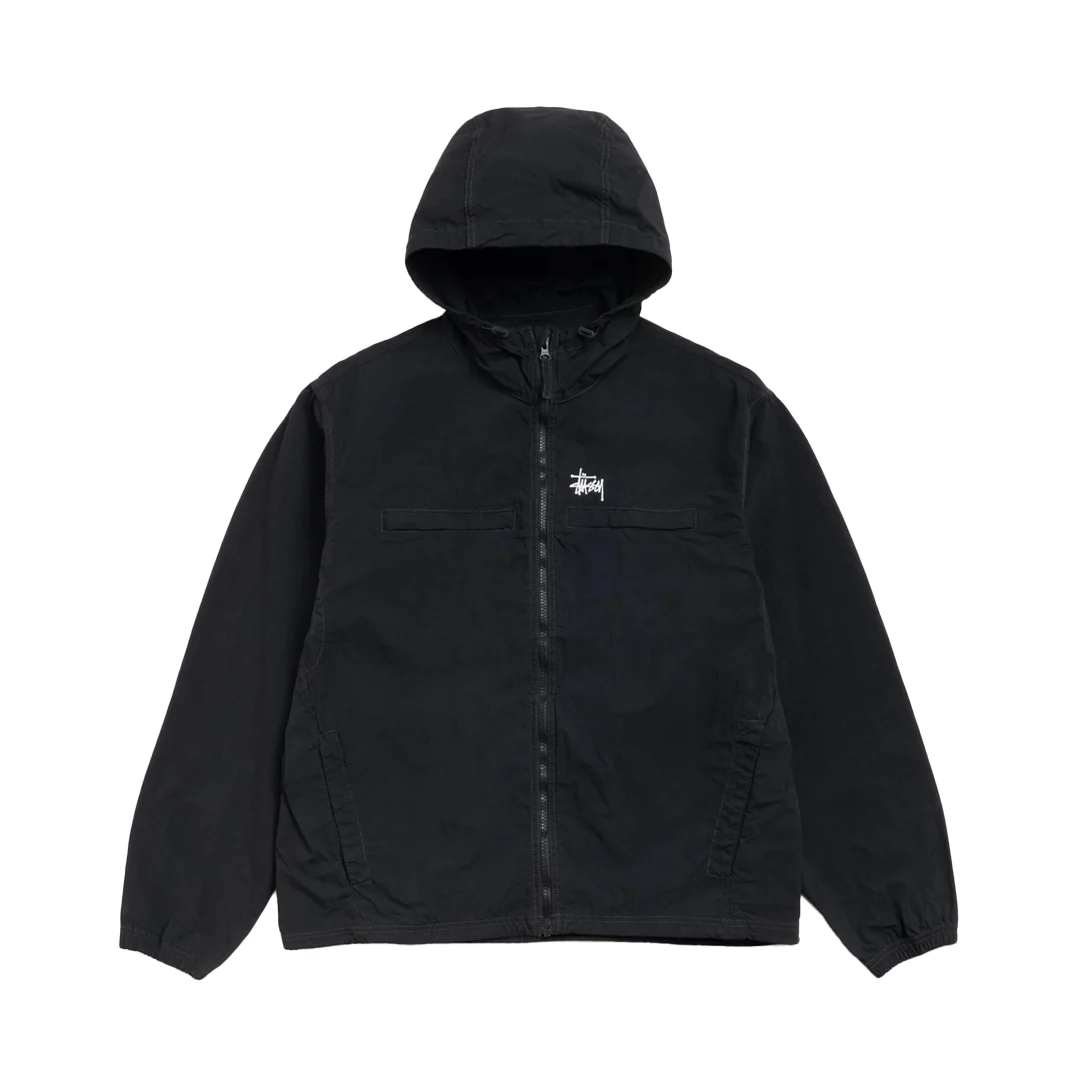 LIGHTWEIGHT HOODED JACKET BLACK