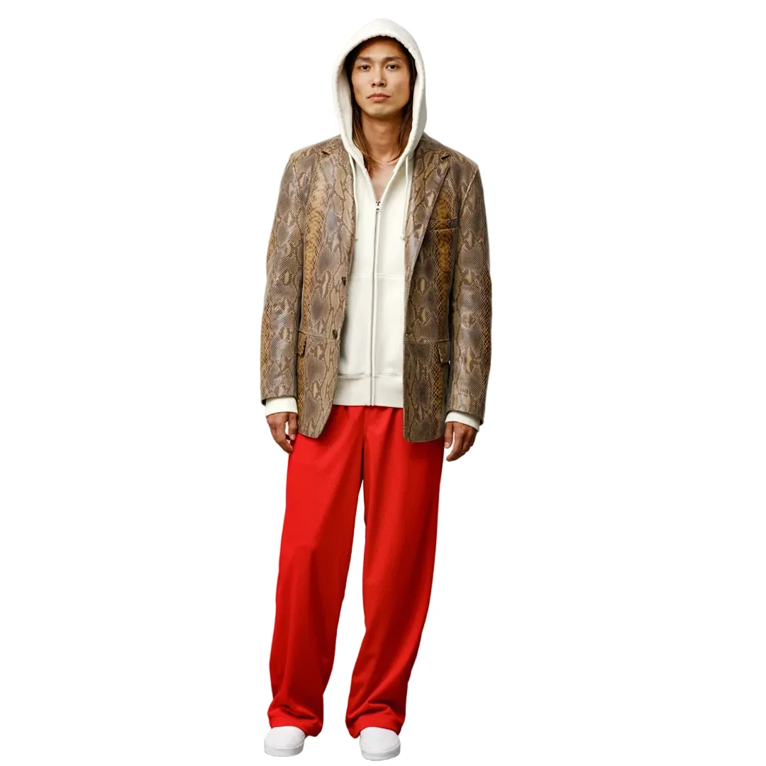 MESH TRACK PANT RED - Image 3