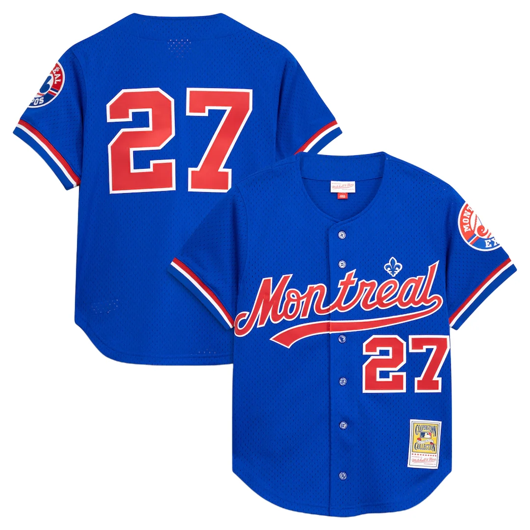 MONTREAL EXPOS VLADIMIR GUERRERO BUTTON UP JERSEY ROYAL BLUE - Image 3