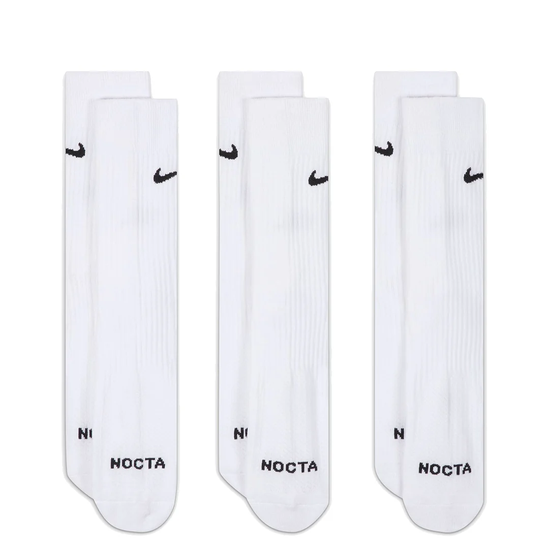 NOCTA CREW SOCKS WHITE (3 PAIRS) - Image 3