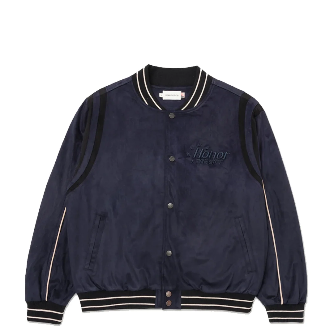 OIL HEAD VARSITY BOMBER NAVY