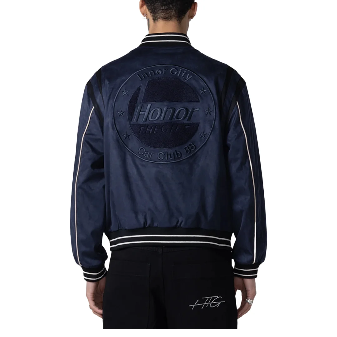 OIL HEAD VARSITY BOMBER NAVY - Image 5