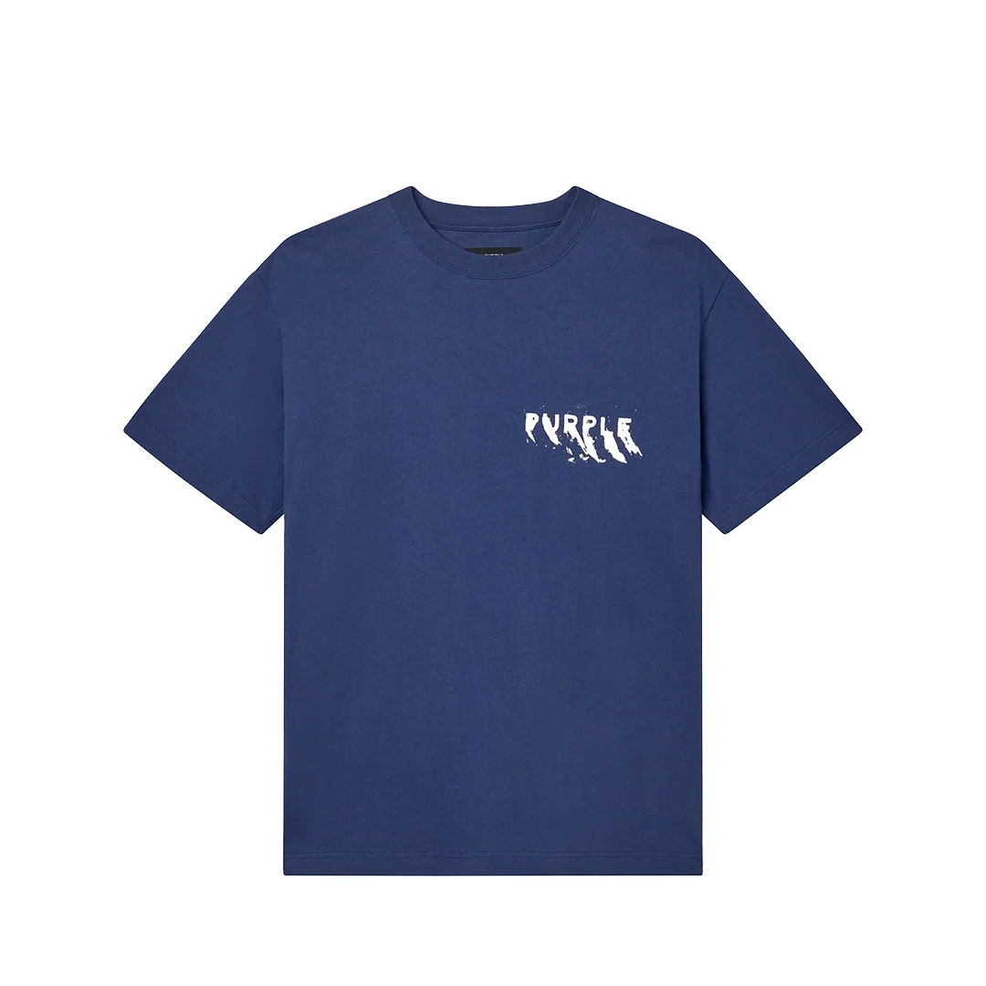 PAINTED WORDMARK TEE BLUE - Image 3