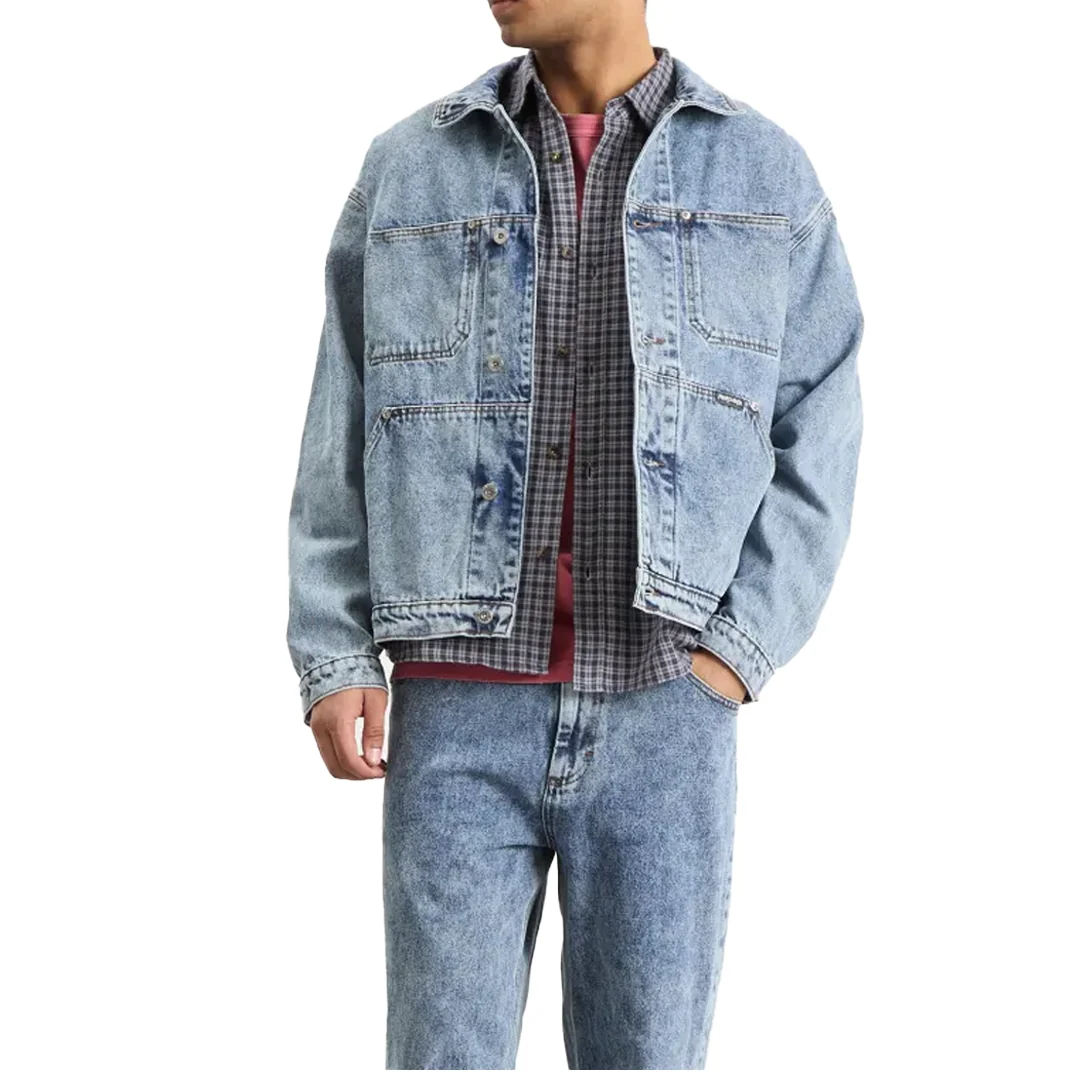 PATRIK JACKET HEAVY WASHED BLUE - Image 3