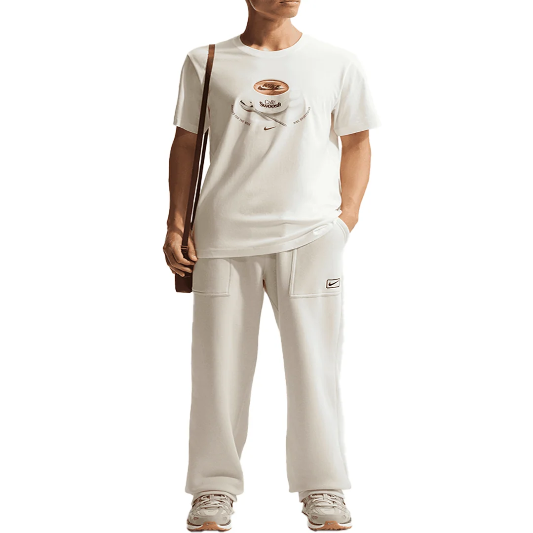 RELAXED FIT CAFE SWOOSH T-SHIRT WHITE - Image 2