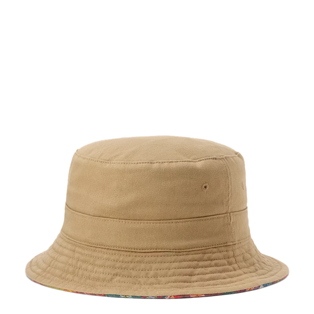 REVERSIBLE TWILL-FLANNEL BUCKET HAT - Image 2