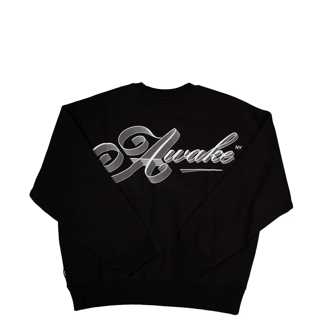 SCRIPT CREW NECK BLACK