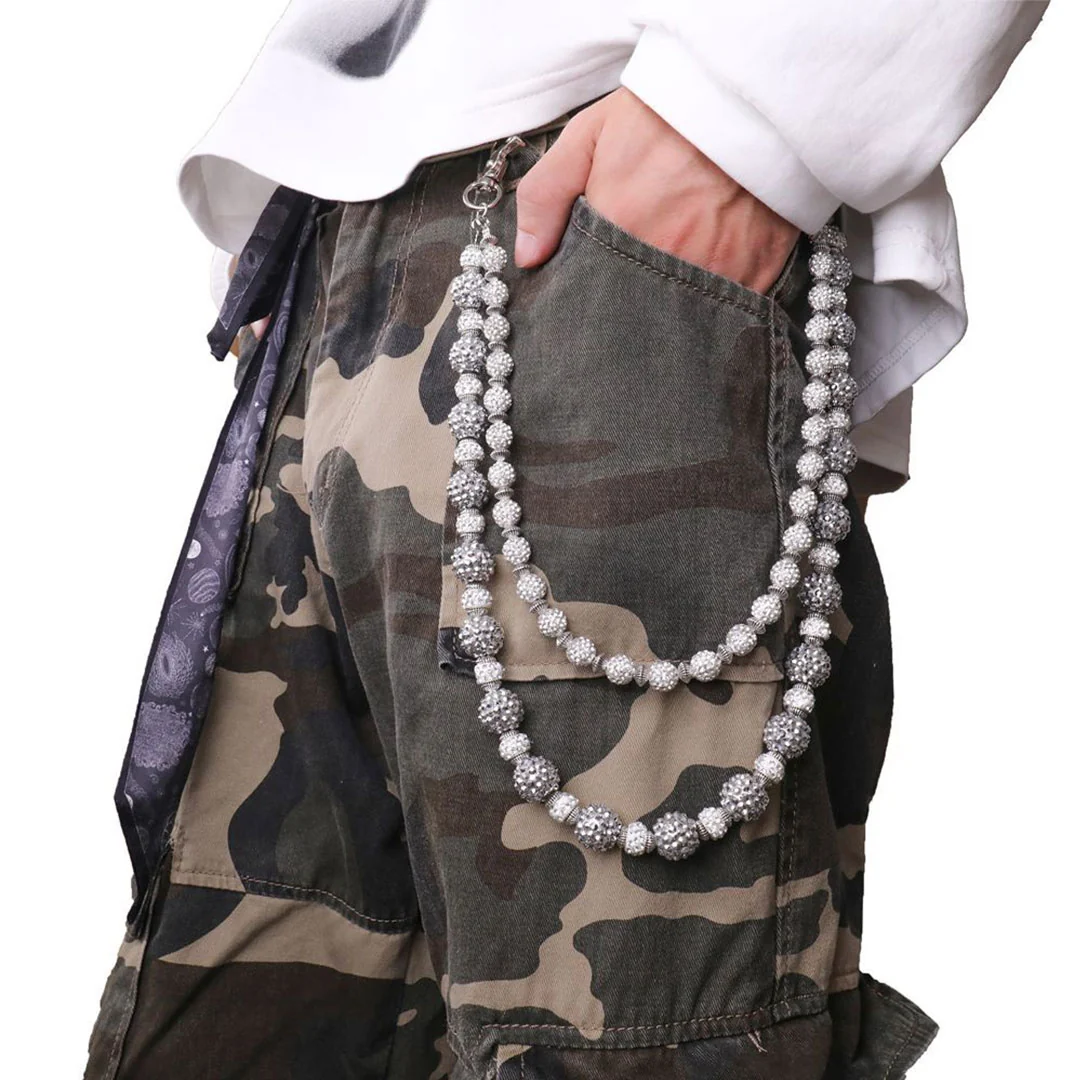 SILVER CRYSTAL BALL CHAIN