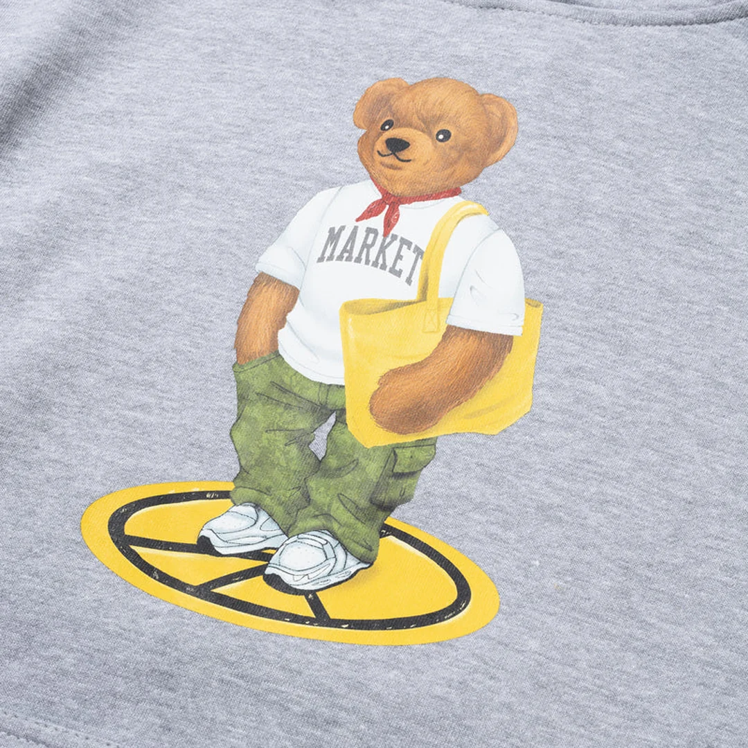 STAND FOR PEACE BEAR HOODIE ASH GREY - Image 3