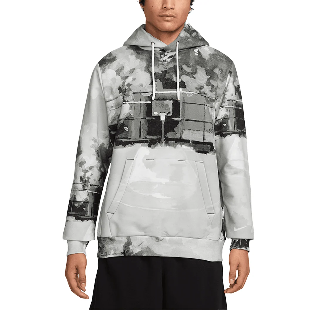 THERMA-FIT PULLOVER BASKETBALL HOODIE IRON GREY