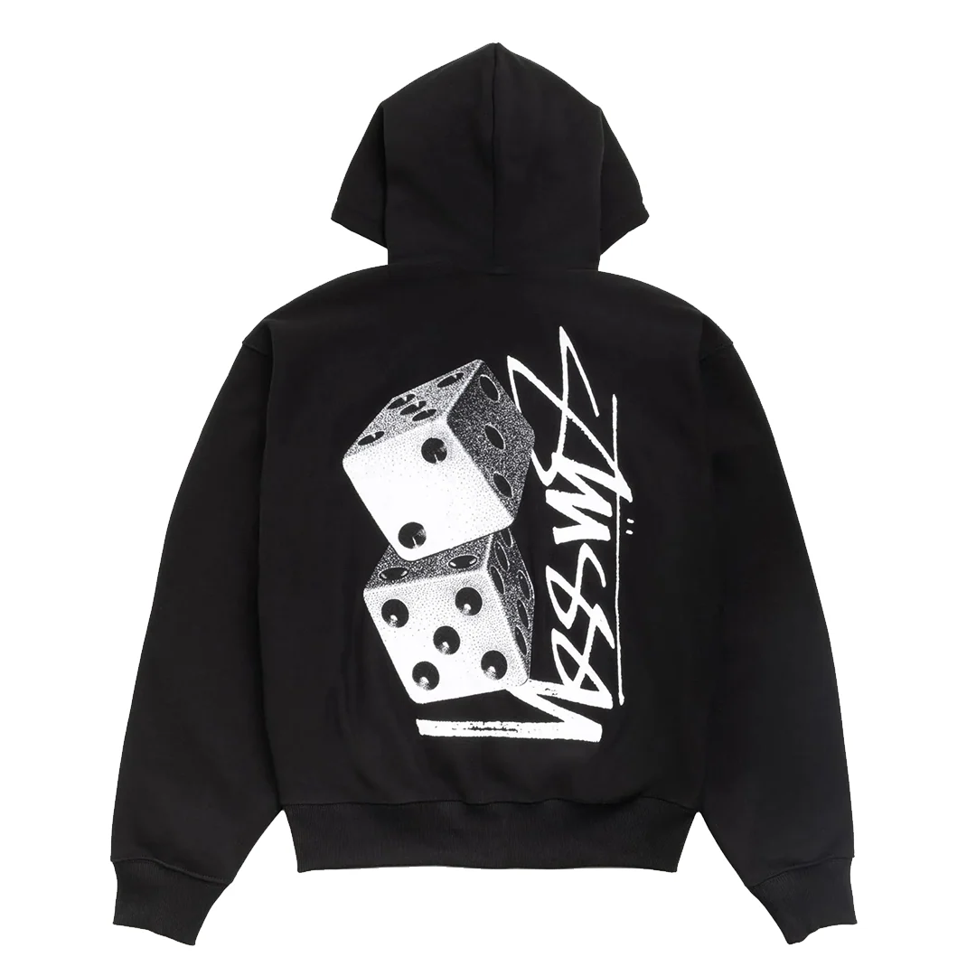 TALL DICE ZIP HOODIE BLACK