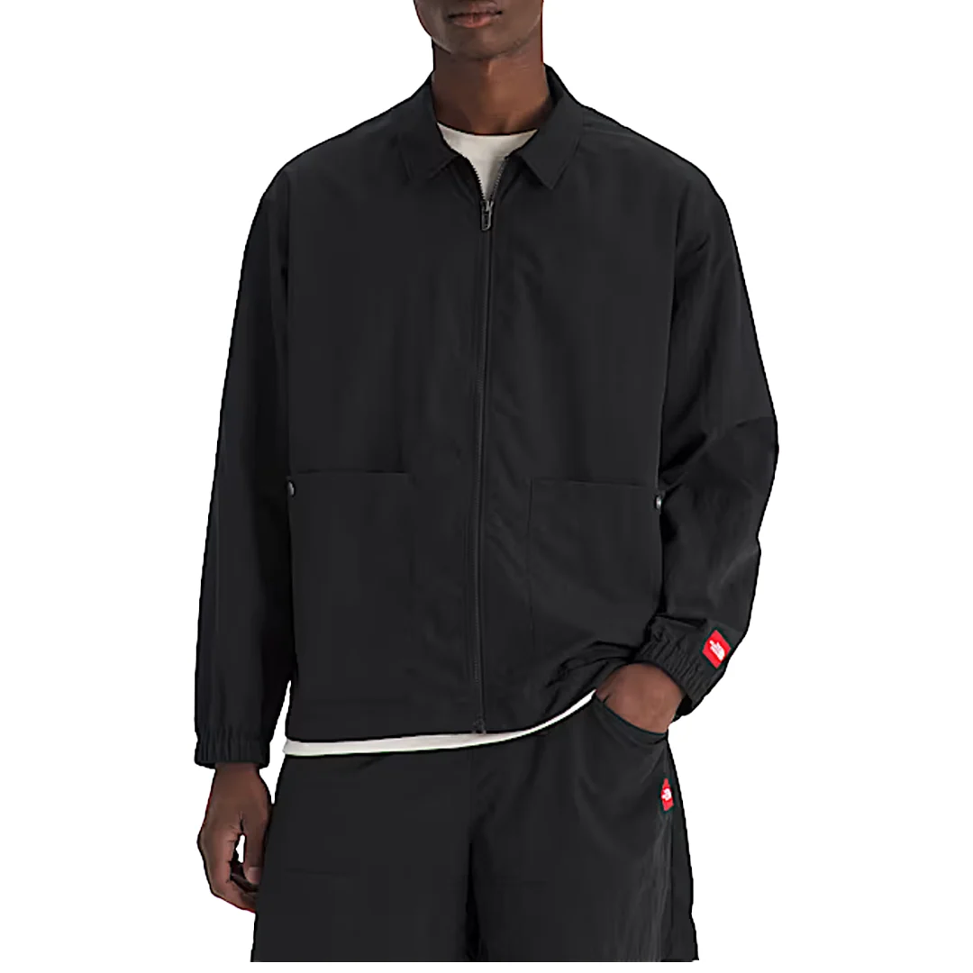 RED BOX NYLON LONG SLEEVE SHIRT BLACK