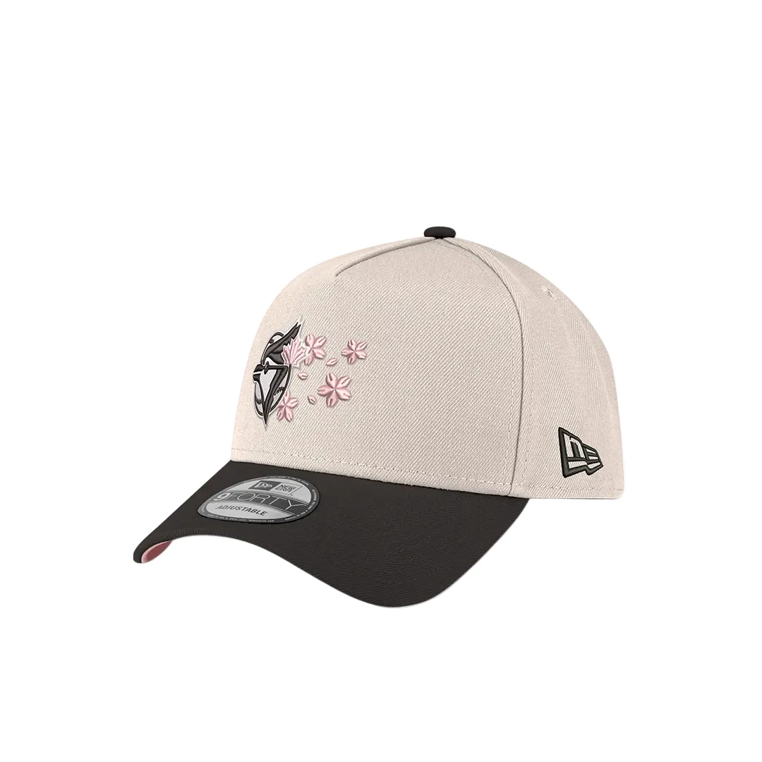 TORONTO BLUE JAYS CHERRY BLOSSOM CHAINSTITCH HAT BLACK / CREAM / CHERRY - Image 2