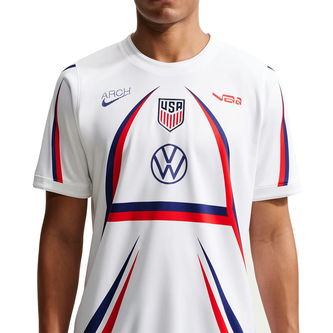 USA X V.A.A. ACADEMY PRO T-SHIRT WHITE / DEEP ROYAL BLUE - Image 3