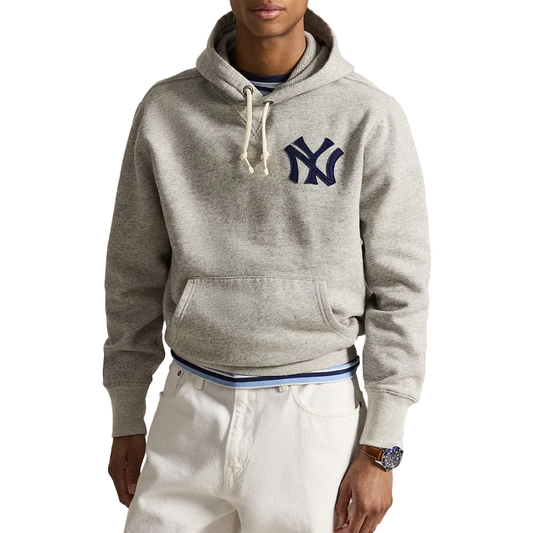 VINTAGE YANKEES HOODIE HEATHER GREY - Image 2