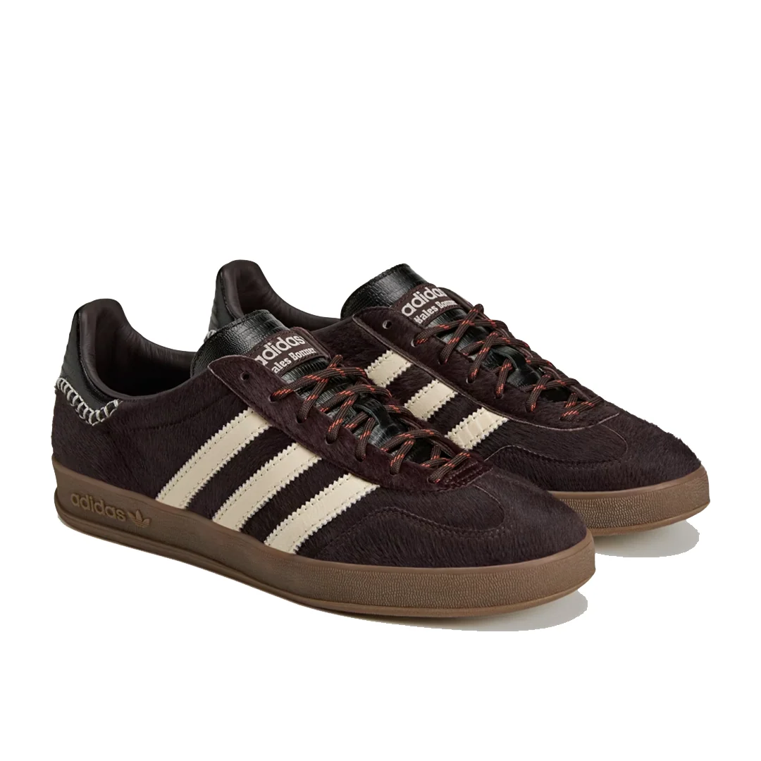 WALES BONNER X ADIDAS GAZELLE PONY SHOES AURORA COFFEE/ WONDER WHITE - Image 2
