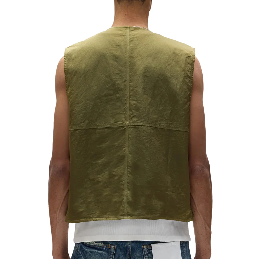 WOVEN FULL ZIP UTILITY VEST MILITARY WORDMARK - Image 2